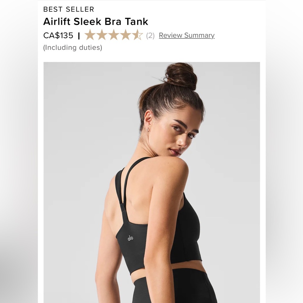 ALO Yoga Women's Black Sports Bra